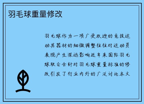 羽毛球重量修改